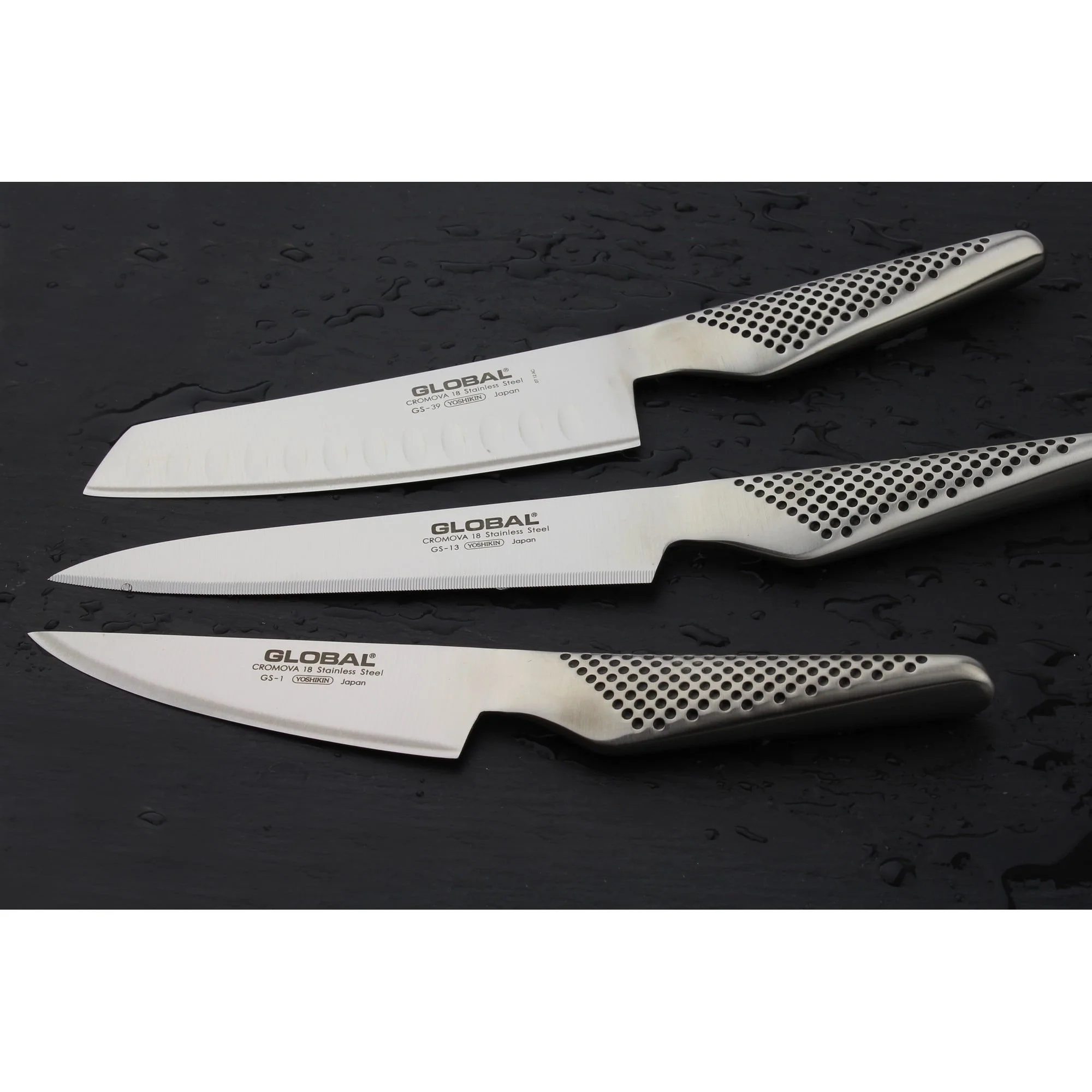 GS-55 Fluted Oriental Santoku Knife 12cm - Image 4